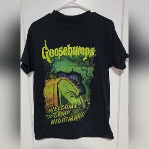 Goosebumps "Welcome to Camp Nightmare" Graphic Black Short Sleeve